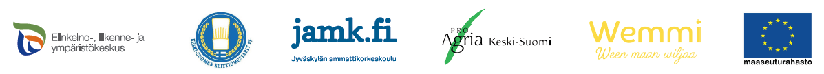 Logot ELY-keskus, Keski-Suomen Keittiömestarit, JAMK, ProAgria Keski-Suomi, Wemmi ja EU