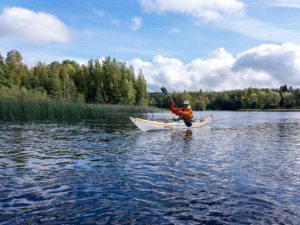 Meloja Konnevesi-Laukaa -melontareitilla. Kuva: Upe Nykänen