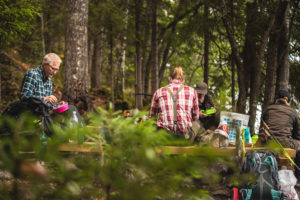 Lepohetki nuotiopaikalla Isojärven kansallispuistossa. Kuva: Heikki Sulander/RetkeilyKS