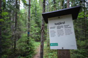 Isojärvellä on hyvät opasteet. Kuva: Upe Nykänen/retkeilyKS