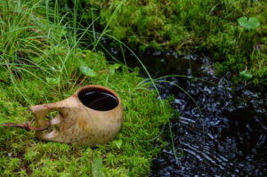 Kuksa metsäpuron rannalla. Kuva: Upe Nykänen/retkeilyKS