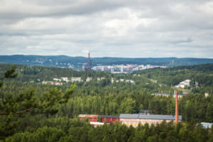 Maisema Kanavuorelta Jyväskylään.