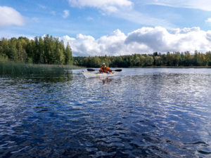 Meloja Konnevesi-Laukaa -melontareitilla. Kuva: Upe Nykänen