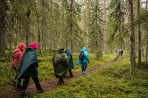 Matkalla kuuntelemaan kuorolaulua Kotajärvellä, Pyhä-Häkki. Kuva: Elina Lamminaho/retkeilyKS