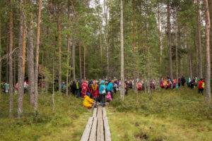 Luonnon päivän kuorolaulutapahtuma Kotajärvellä, Pyhä-Häkki. Kuva: Elina Lamminaho/retkeilyKS
