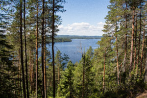 Päijännemaisema Vaarunvuoren näköalapaikalta. Kuva: Elina Lamminaho/retkeilyKS