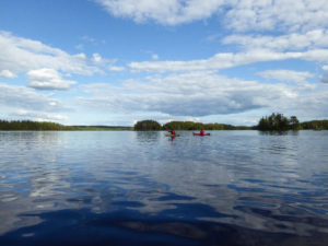 Melojat järvenselällä. Kuva: Upe Nykänen/retkeilyKS