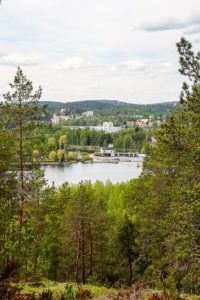 Maisema Kanavuorelta Vaajakoskelle.
