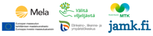 Logokollaasi Mela, Välitä viljelijästä -projekti, MTK Keski-Suomi, EU, ELY ja JAMK