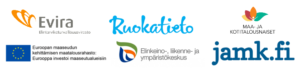 Logokollaasi Evira, Ruokatieto, Maa- ja kotitalousnaiset, EU, ELY ja JAMK