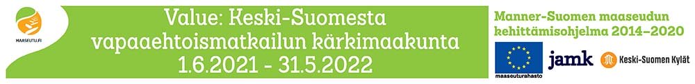 Value: Keski-Suomesta matkailun kärkimaakunta -hankkeen banner